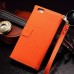 iPhone SE 5 5s - H Pattern Clip PU Flip Standard Phone Protective Cover Case with Hand Strap - Orange